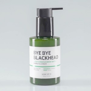 Купить оптом Пенка-маска для умывания от черных точек SOME BY MI BYE BYE BLACKHEAD 30 DAYS MIRACLE GREEN TEA TOX BUBBLE CLEANSER - 120 мл
