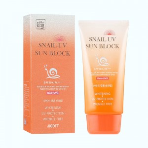 Солнцезащитный крем с муцином улитки Snail Uv Sun Block Cream SPF50+,  JIGOTT - 70 мл