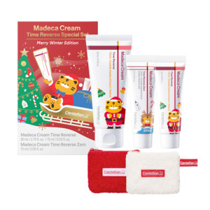 Купить оптом Набор кремов увлажняющих Merry Winter Edition Madeca Cream Time Reverse Set + Time Reverse Zero Cream + Pouch, CENTELLIAN24 – 80 мл + 15 мл + 15 мл
