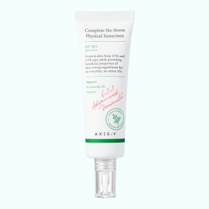 Солнцезащитный легкий минеральный крем Complete No-Stress Physical Sunscreen V. 3 SPF50+, AXIS-Y - 50 мл