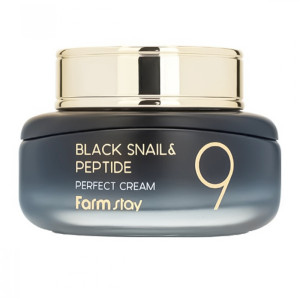 Купить оптом Крем для лица антивозрастной с черной улиткой и пептидами Black Snail & Peptide 9 Perfect Cream, FarmStay - 55 мл