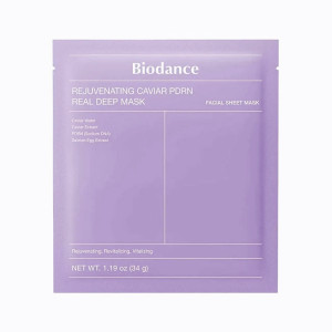 Купить оптом Маска гидрогелевая антивозрастная с PDRN и икрой Rejuvenating Caviar PDRN Real Deep Mask, BIODANCE - 1 шт