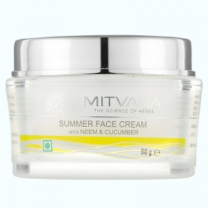 Крем летний для лица Summer Face Cream With Neem & Cucumber, MITVANA - 50 мл