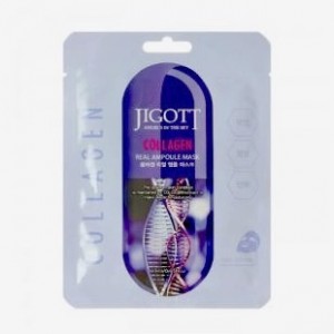 Купить оптом Тканевая маска для лица КОЛЛАГЕН COLLAGEN Real Ampoule Mask, JIGOTT - 27 мл