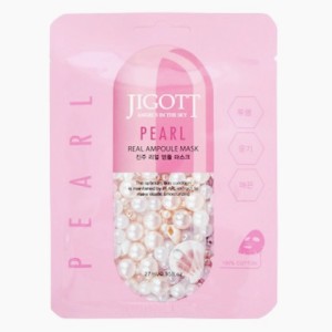 Тканевая маска для лица ЖЕМЧУГ PEARL Real Ampoule Mask,  JIGOTT - 27 мл