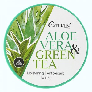 Купить оптом Патчи под глаза гидрогелевые Зеленый чай Алоэ ESTHETIC HOUSE Aloe Vera&Green Tea Hydrogel Eye Patch,60 шт