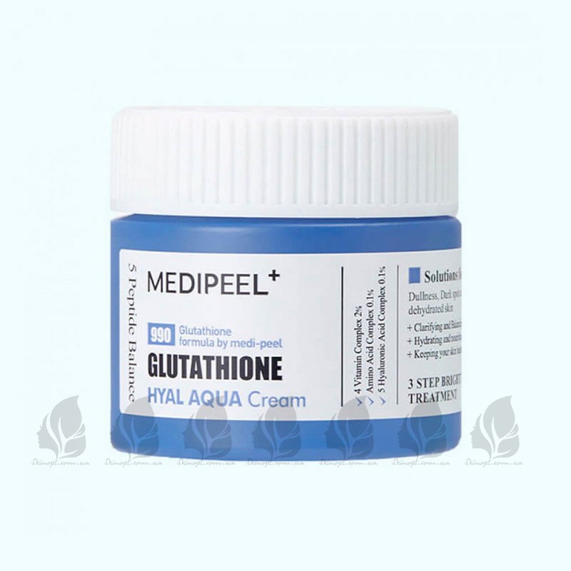 Купить оптом Крем для лица увлажняющий осветляющий Glutathione Hyal Aqua Cream, MEDI-PEEL- 50 мл