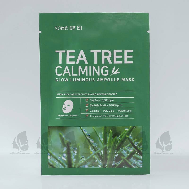 Купить оптом Тканевая маска с чайным деревом SOME BY MI 30 DAYS TEA TREE CALMING GLOW LUMINOUS AMPOULE MASK - 25 мл