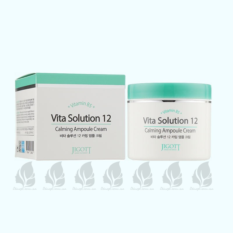 Купить оптом Крем для лица УСПОКАИВАЮЩИЙ Vita Solution 12 Calming Ampoule Cream, JIGOTT - 100 мл