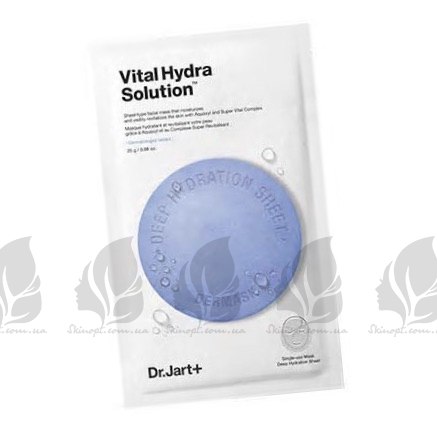 Купить оптом Листовая маска для лица с гиалуроновой кислотой Dr.Jart+ Dermask Waterjet Vital Hydra Solution - 25 г