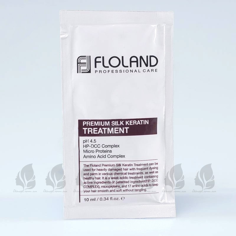 Купить оптом Пробник кондиционера для волос с кератином FLOLAND Premium Silk Keratin Treatment - 1 шт.