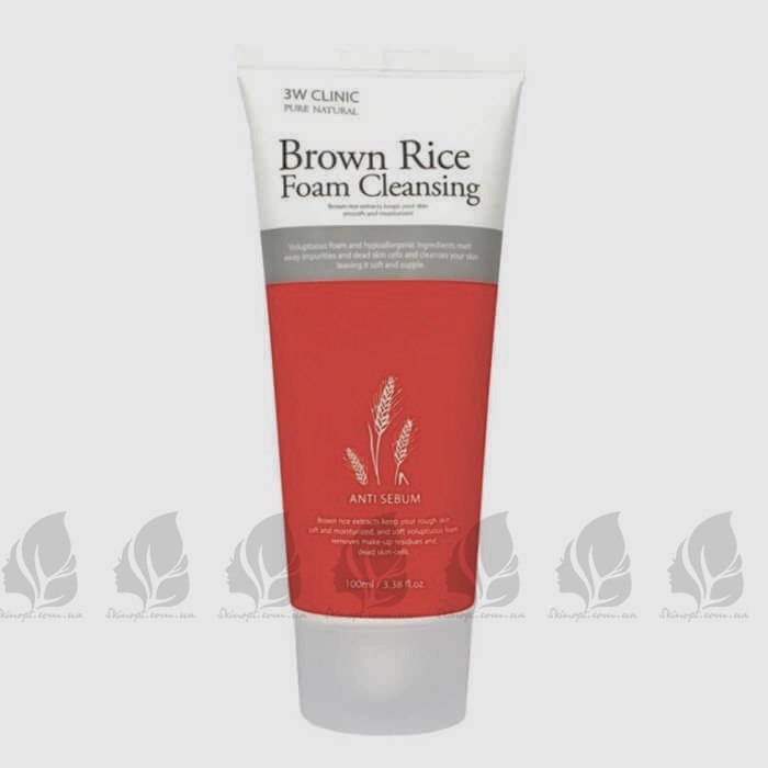 Купить оптом Пенка для умывания коричневый рис 3W CLINIC Brown Rice Foam Cleansing - 100 мл