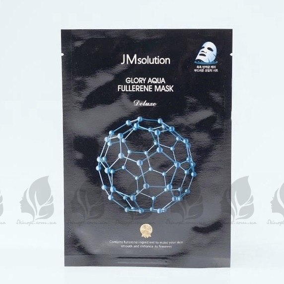 Купить оптом Антивозрастная тканевая маска для лица JMSOLUTION GLORY AQUA FULLERENE MASK DELUXE - 35 мл