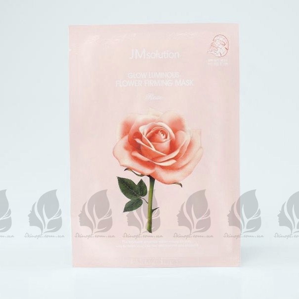 Купить оптом Тканевая маска для лица с розой JMSOLUTION GLOW LUMINOUS FLOWER FIRMING MASK Rose - 30 мл