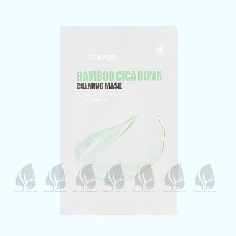 Купить оптом Успокаивающая тканевая маска для раздраженной, проблемной кожи лица MEDI-PEEL Bamboo Cica Bomb Calming Mask - 25 мл