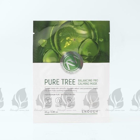 Купить оптом Тканевая маска для лица с чайным деревом Enough Pure tree balancing pro calming mask - 25 мл