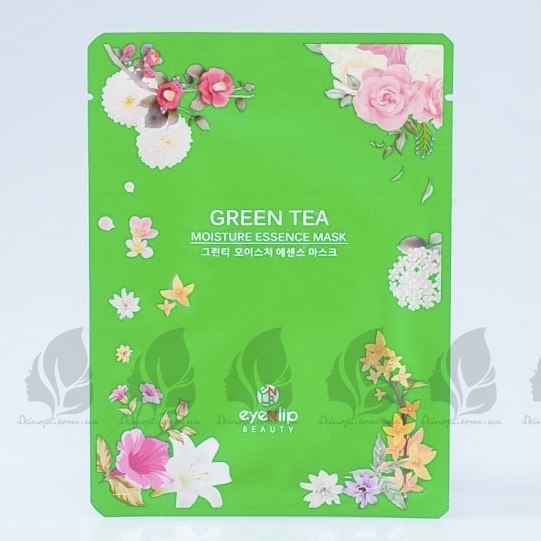Купить оптом Тканевая маска для лица с зеленым чаем Eyenlip Moisture Essence Mask GREEN TEA - 25 мл