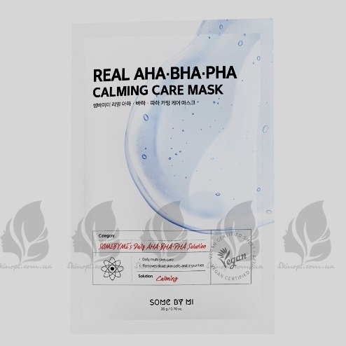 Купить оптом Тканевая маска-пилинг с кислотами SOME BY MI Real AHA-BHA-PHA Calming Care Mask - 20 г
