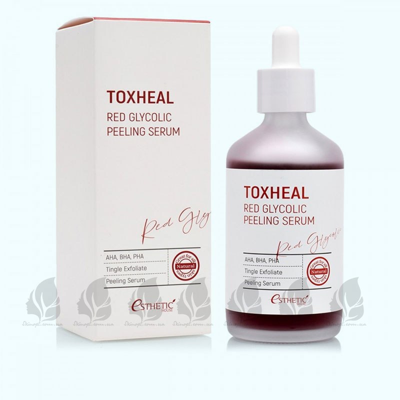 Купить оптом Пилинг - сыворотка для лица TOXHEAL Red Glycolic Peeling Serum ESTHETIC HOUSE - 100мл