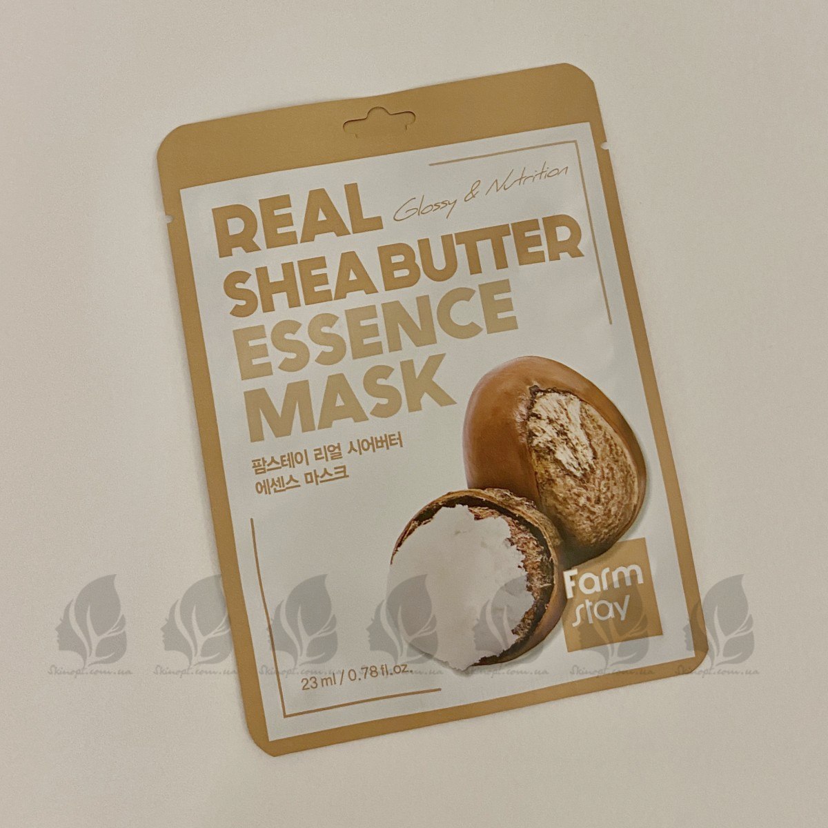 Купить оптом Тканевая маска для лица с карите FARMSTAY REAL SHEA BUTTER ESSENCE MASK - 23 мл