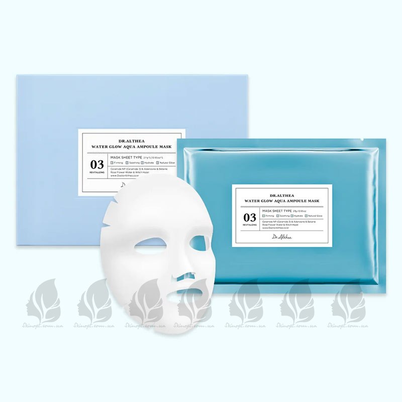 Купить оптом Маска для лица тканевая 17 аминокислот DR. ALTHEA Water Glow Aqua Ampoule Mask - 5 шт * 27 гр