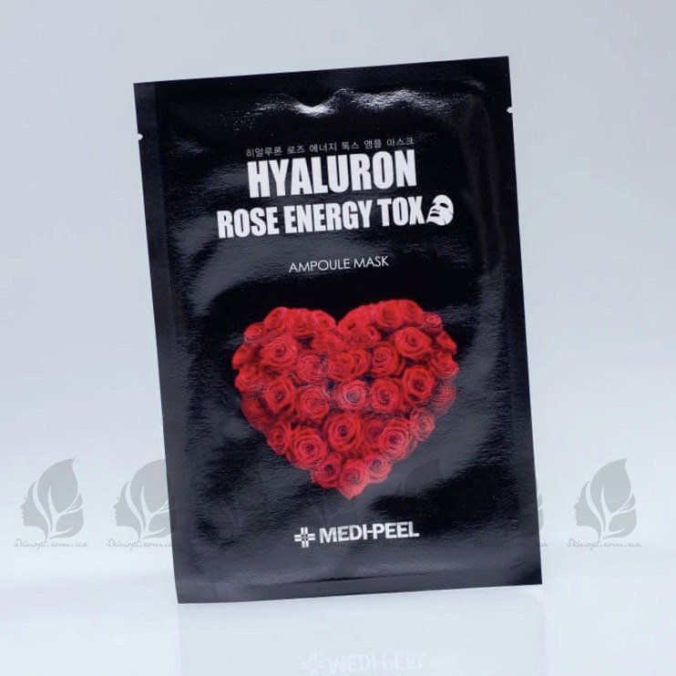 Купить оптом Ампульная тканевая маска для лица с экстрактом розы MEDI-PEEL Hyaluron 100 Rose Energy Tox Mask - 30 мл