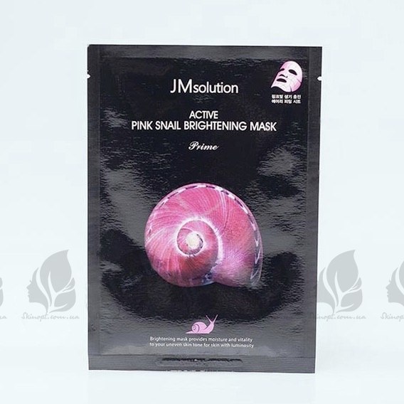 Купить оптом Тканевая маска с улиткой JMSOLUTION ACTIVE PINK SNAIL BRIGHTENING MASK Prime - 30 мл
